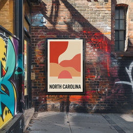 North Carolina Abstract Landscape Poster
