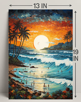 Vibrant Sunset Beach Poster