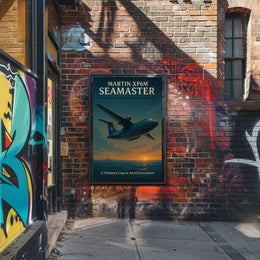 Martin XP6M Seamaster Vintage Aviation Poster Art