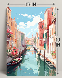Venetian Canal Scene Poster