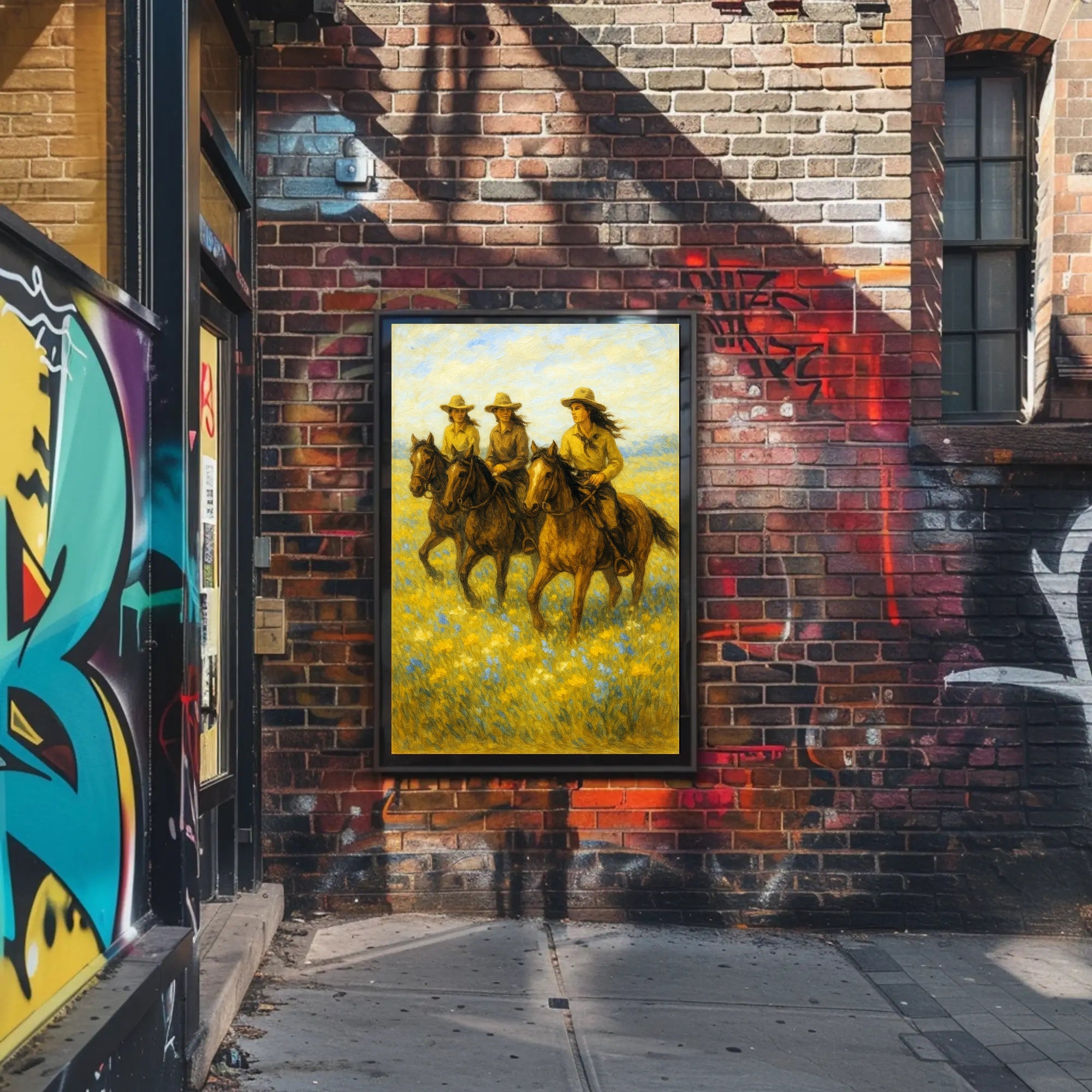 Riders in the Field Poster PosterGoat