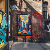 Surreal New York City Skyline Poster Abstract Wall Art