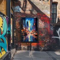 Neon Cityscape Poster