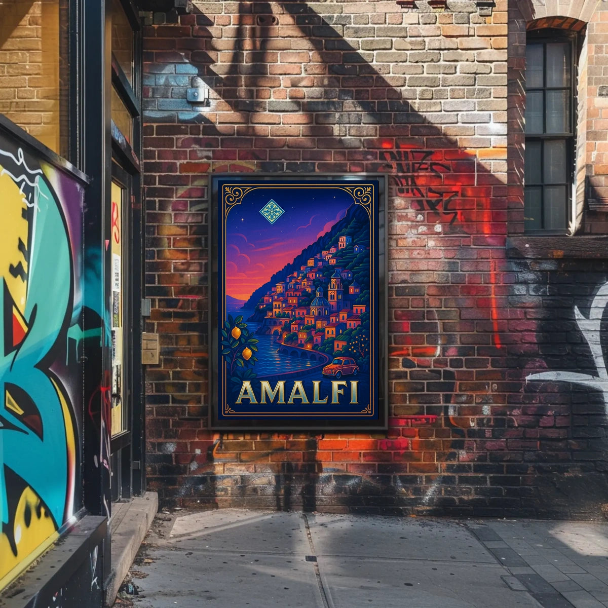 Amalfi Coast Sunset Poster