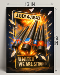United We Are Strong July 4, 1943 Poster PosterGoat