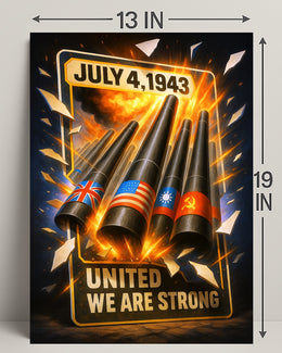 United We Are Strong July 4, 1943 Poster PosterGoat
