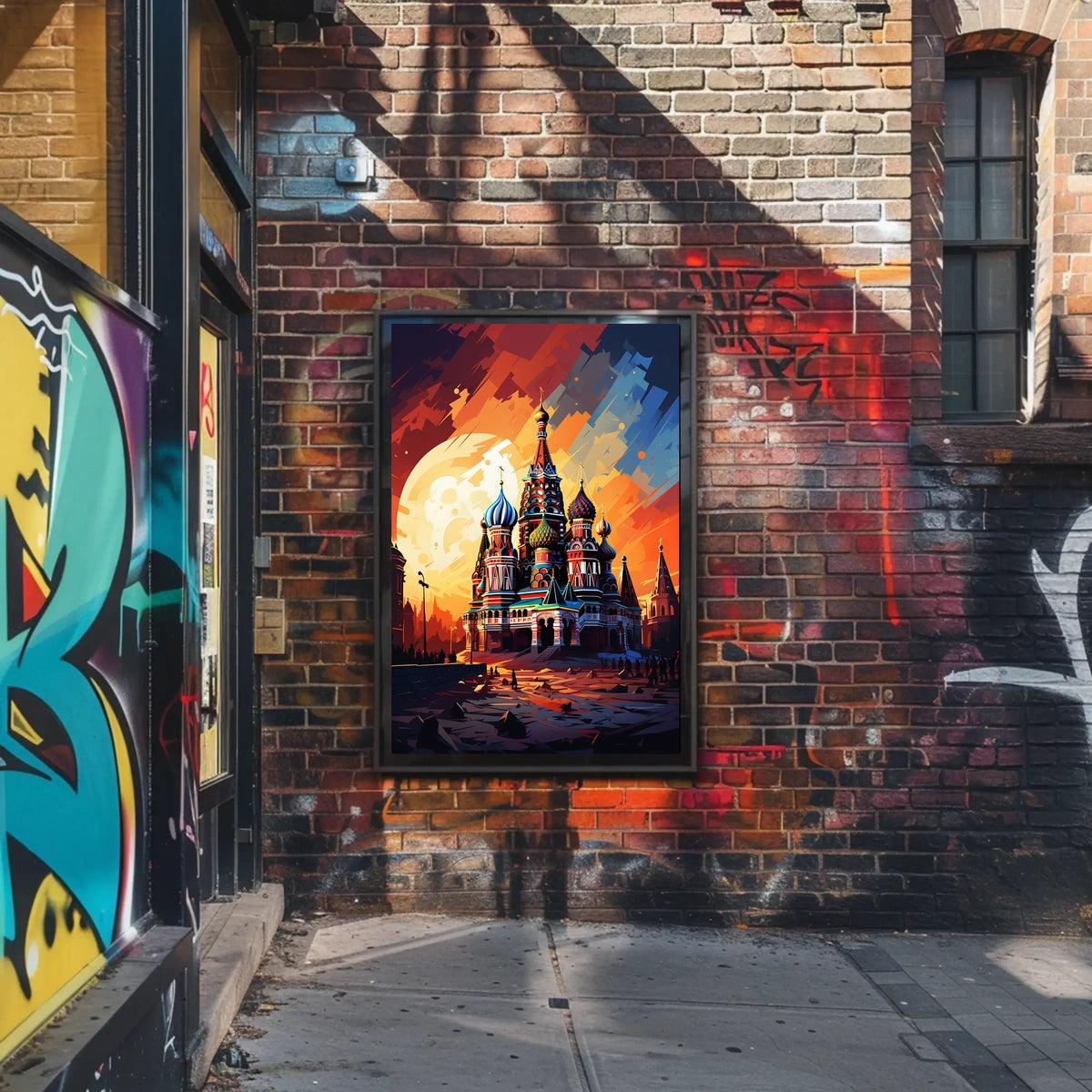 Vibrant St. Basil's Cathedral Travel Art Poster