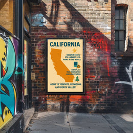 California The Golden State Poster PosterGoat