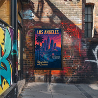 Los Angeles Dreamscape: Vintage-Inspired Cityscape Poster
