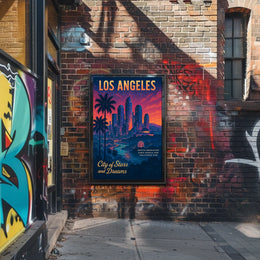 Los Angeles Dreamscape: Vintage-Inspired Cityscape Poster