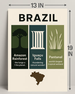 Wonders of Brazil Poster PosterGoat