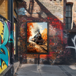 Autumn Journey By Train Poster