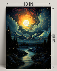 Celestial Nightscape Poster