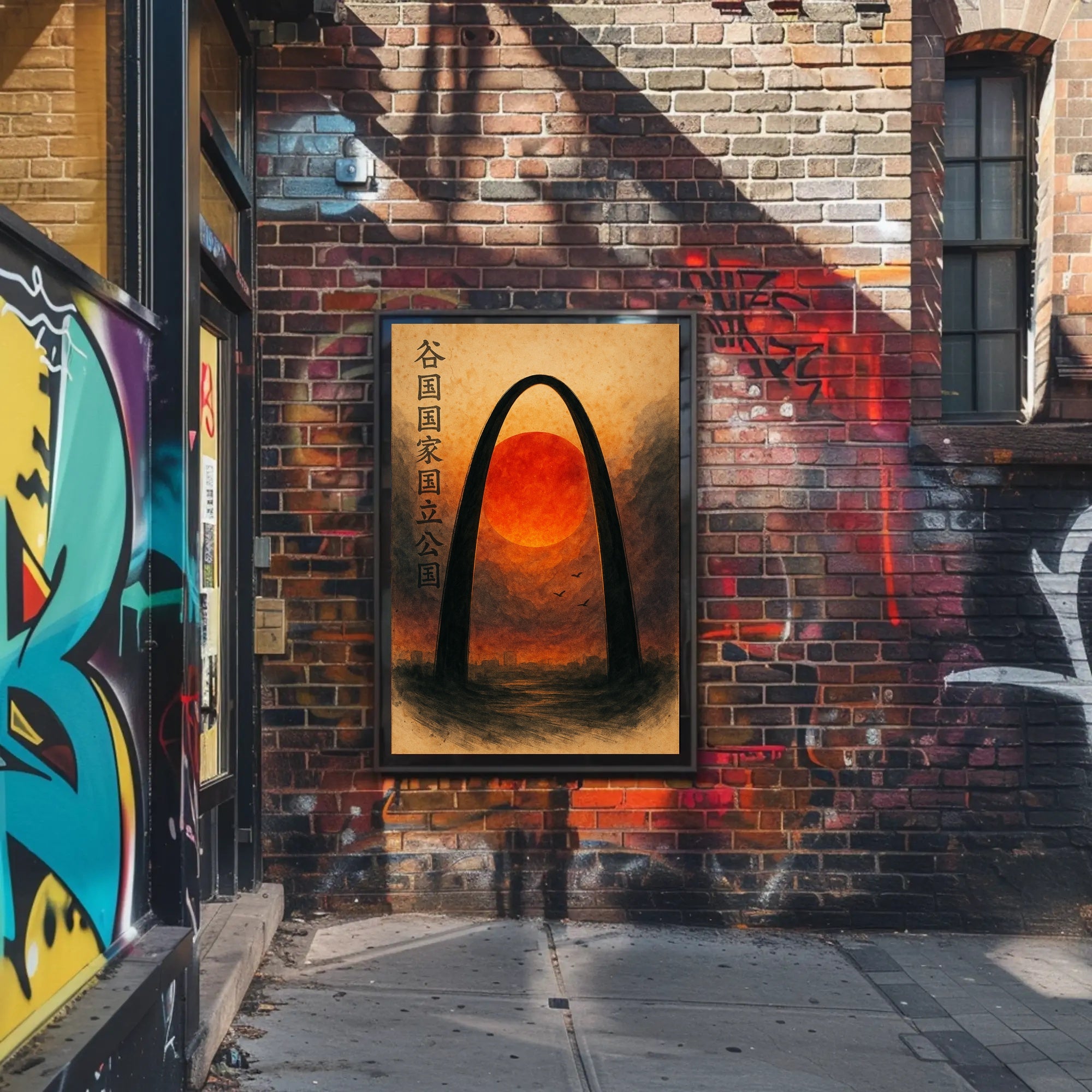 Gateway Arch Sunset Wall Art Print