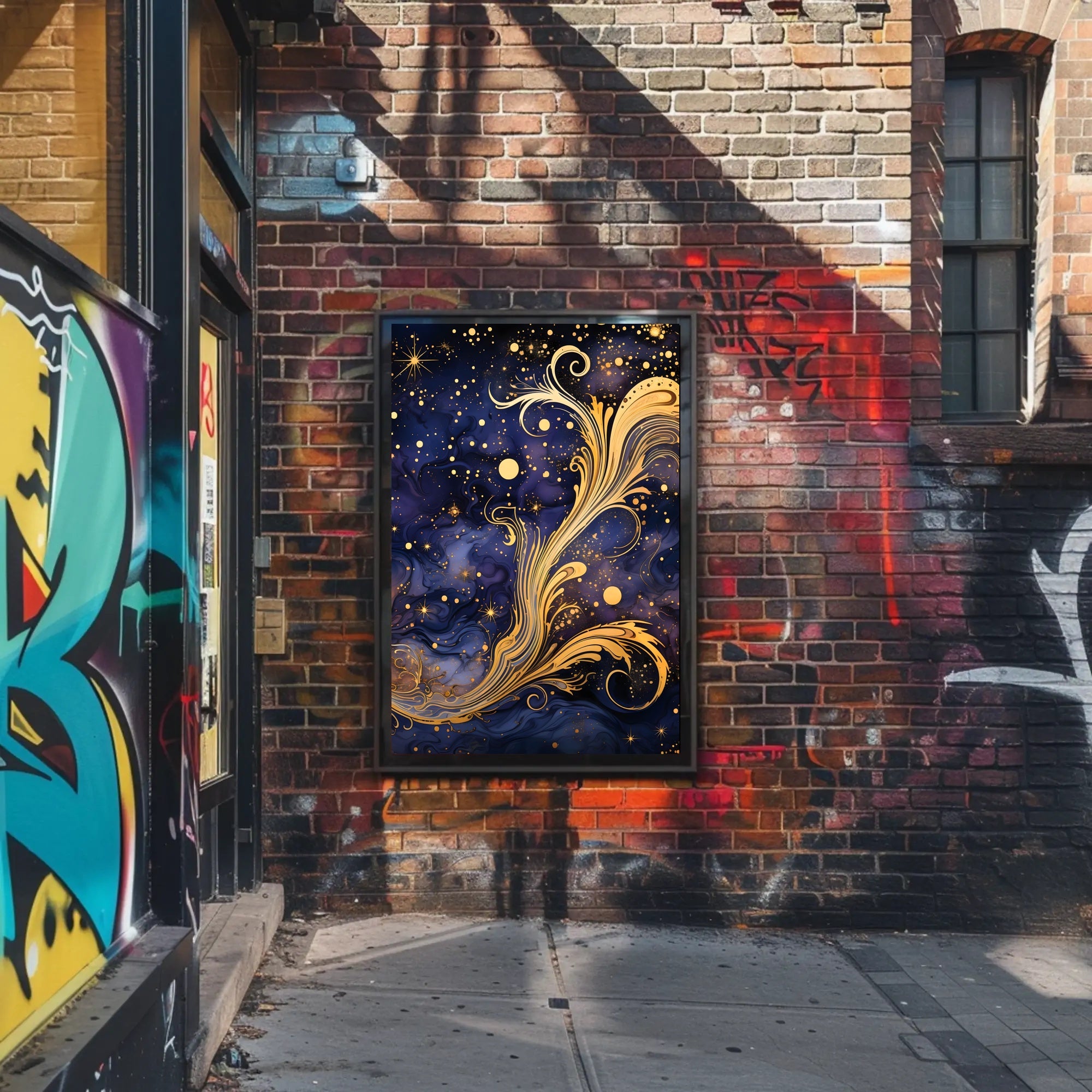 Cosmic Elegance: Art Nouveau Space or Astronomy Poster