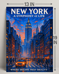 New York A Symphony of Life Poster PosterGoat