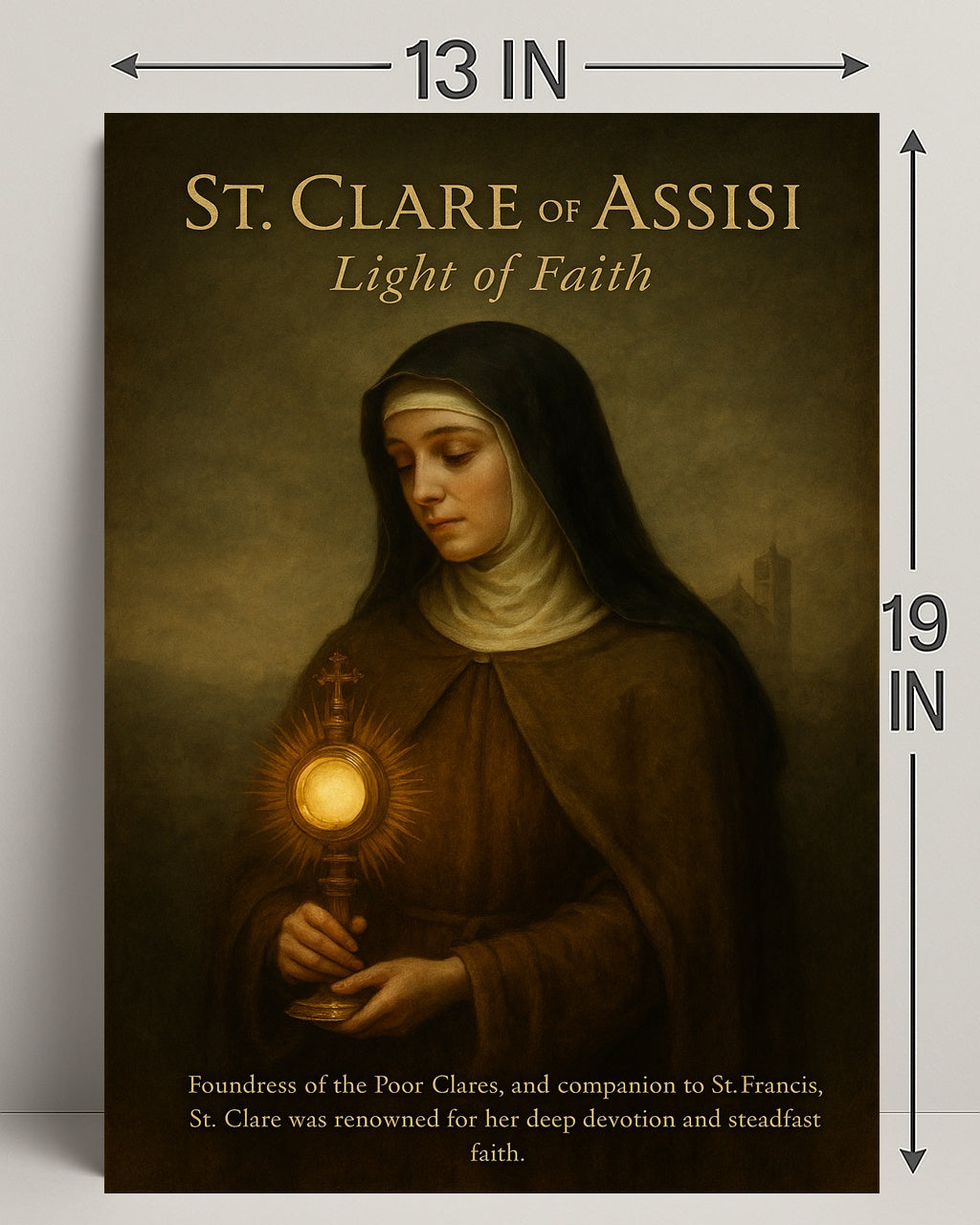 St. Clare Of Assisi Light Of Faith Poster