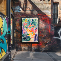 Tropical Dreamscape: Vibrant Abstract Art Poster