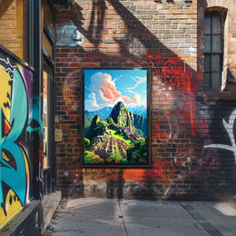 Machu Picchu A Digital Impression Poster