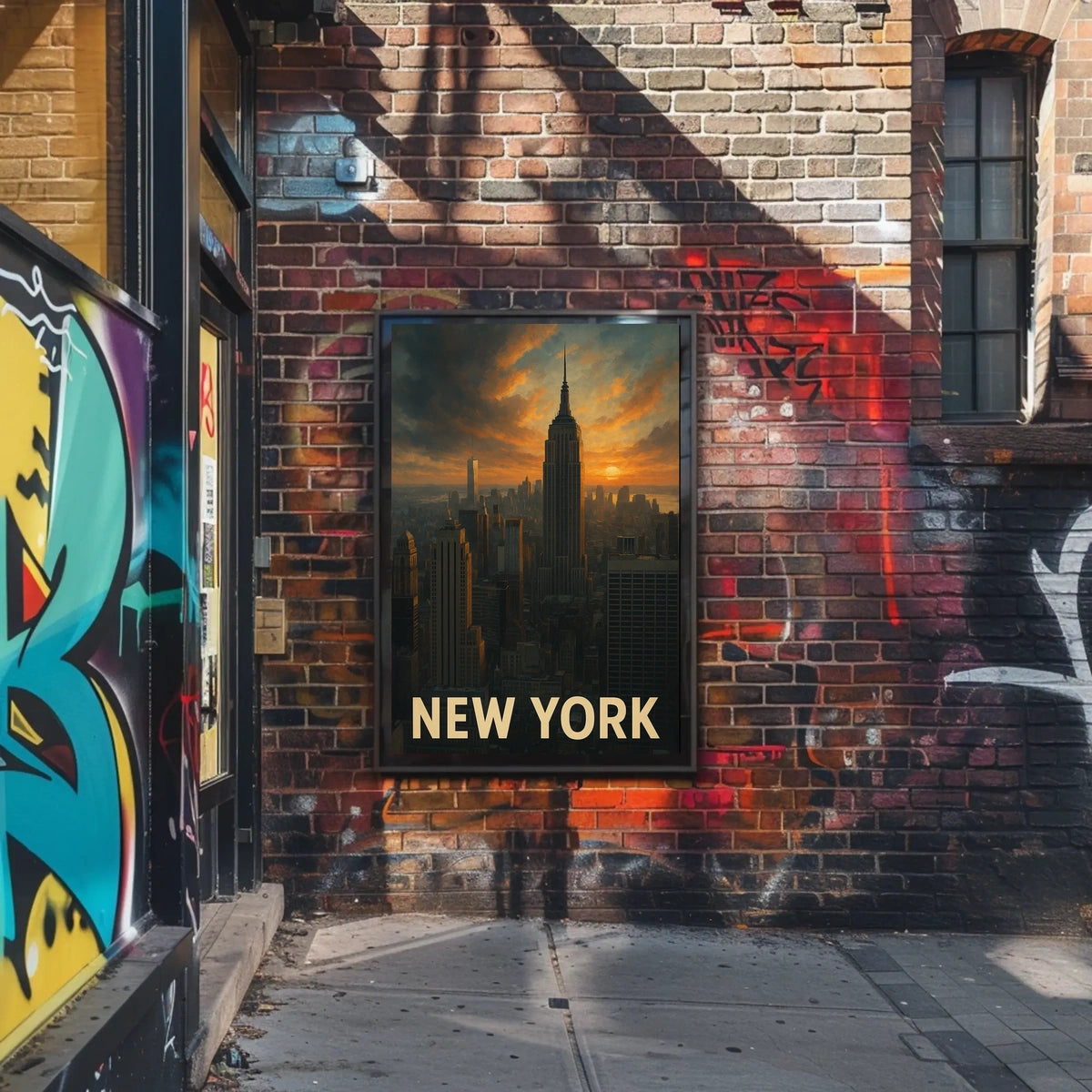 New York Skyline At Sunset Poster