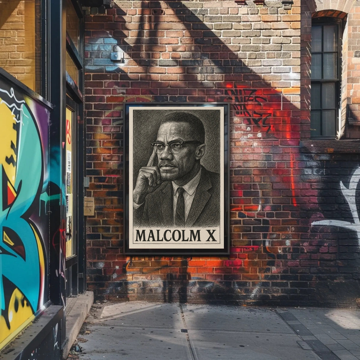 Malcolm X Portrait Poster