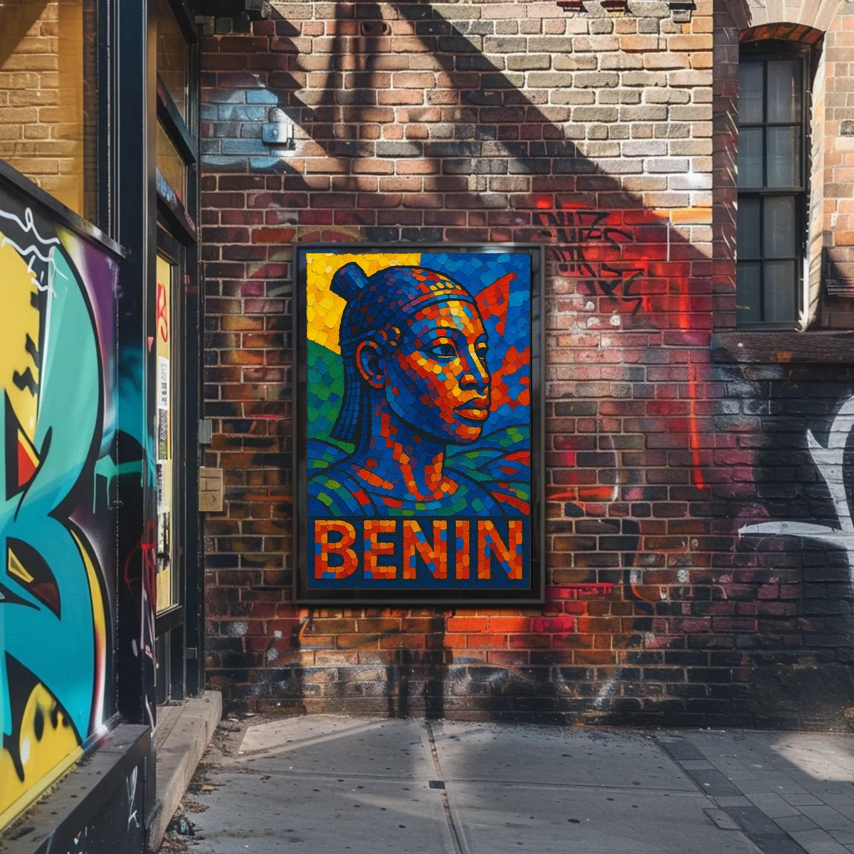 Benin Mosaic Art Poster