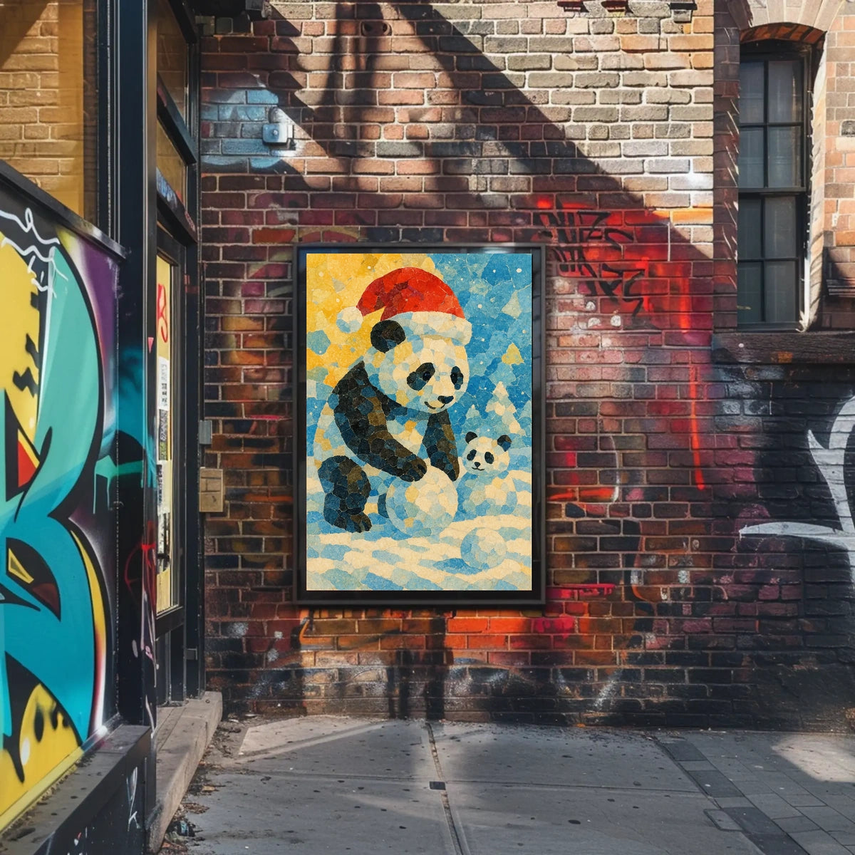Festive Panda Winter Wonderland Poster