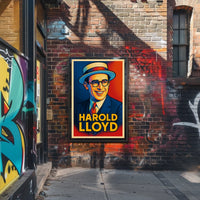 Harold Lloyd Iconic Comedian Poster