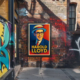 Harold Lloyd Iconic Comedian Poster