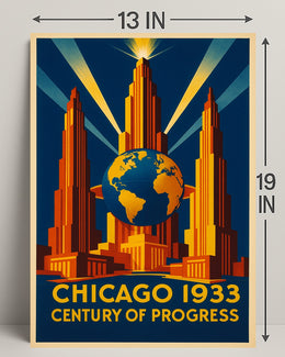Chicago 1933 Century of Progress Poster Print PosterGoat