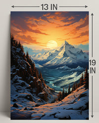 Majestic Mountain Sunrise Poster