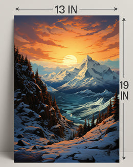 Majestic Mountain Sunrise Poster