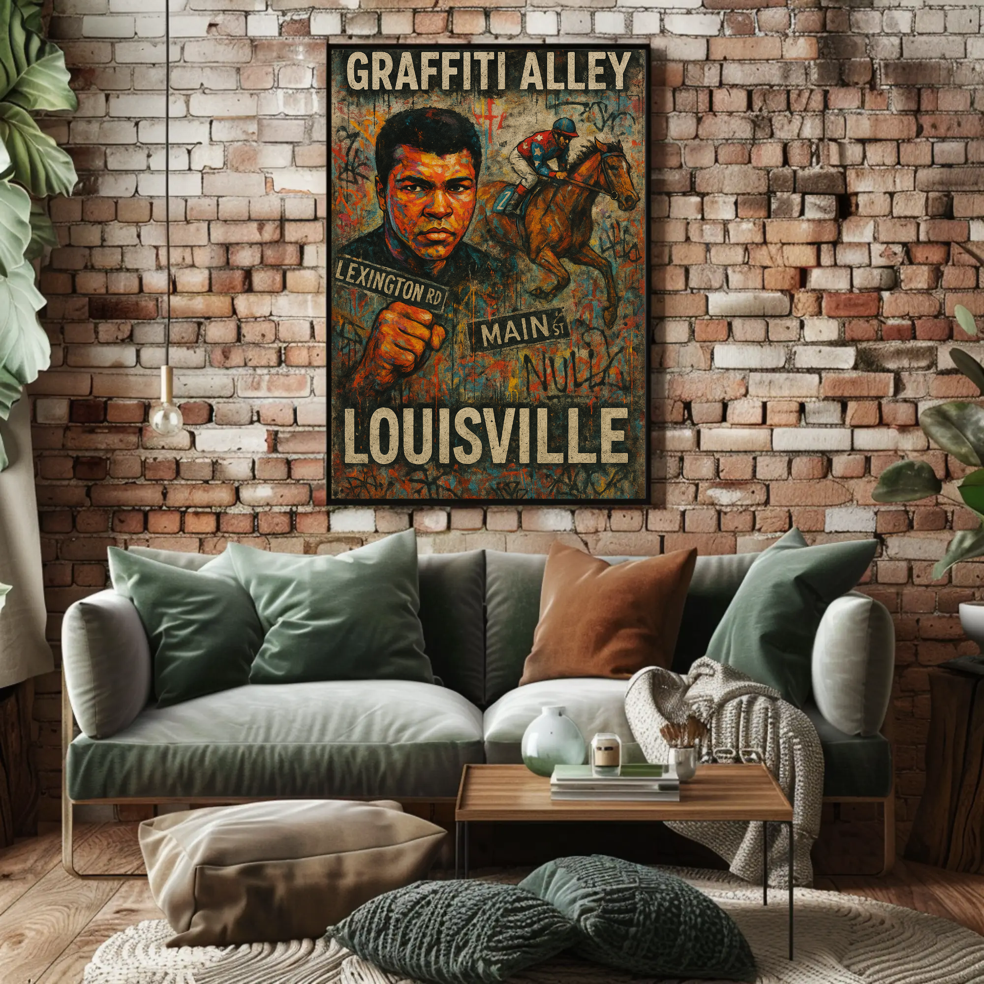Graffiti Alley: Dynamic Louisville Street Art Sports Poster