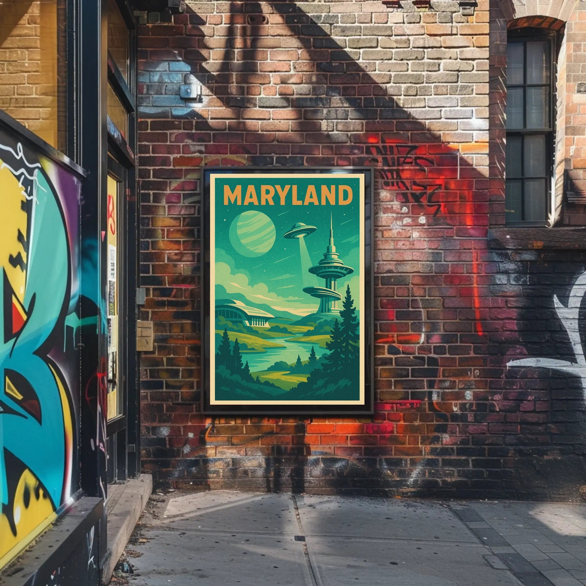 Maryland Futuristic Landscape Poster