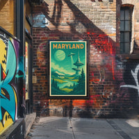 Maryland Futuristic Landscape Poster