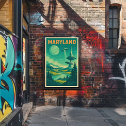 Maryland Futuristic Landscape Poster
