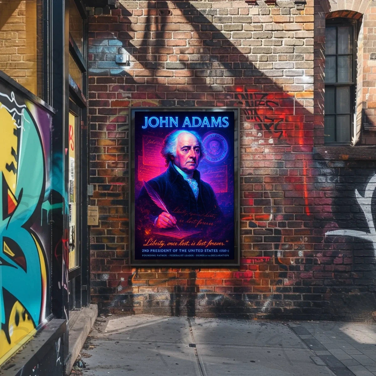 John Adams Portrait in Historical or Presidential Poster