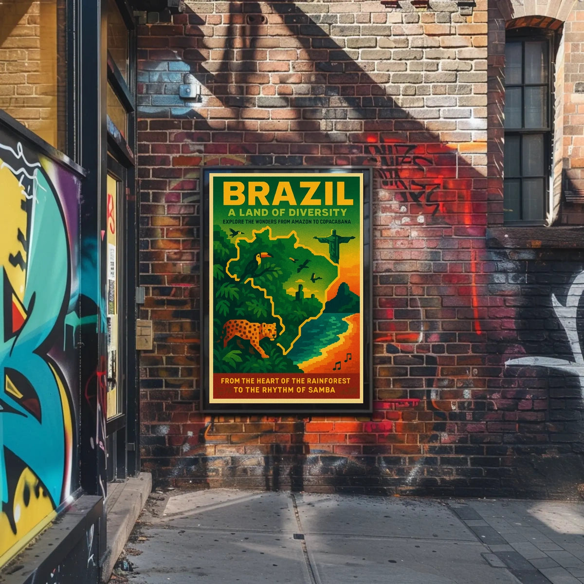 Brazil A Land of Diversity Poster