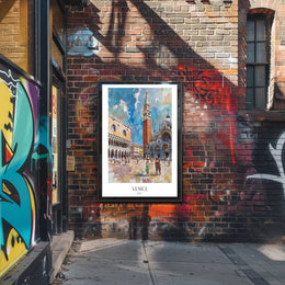 Venice A Vibrant Watercolor Poster