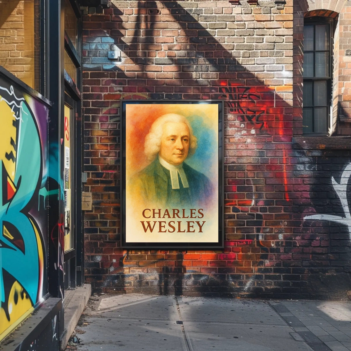 Charles Wesley Heritage Poster: Classic 18th-Century Portrait Art