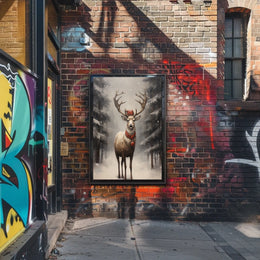 Winter Wonderland Stag Poster