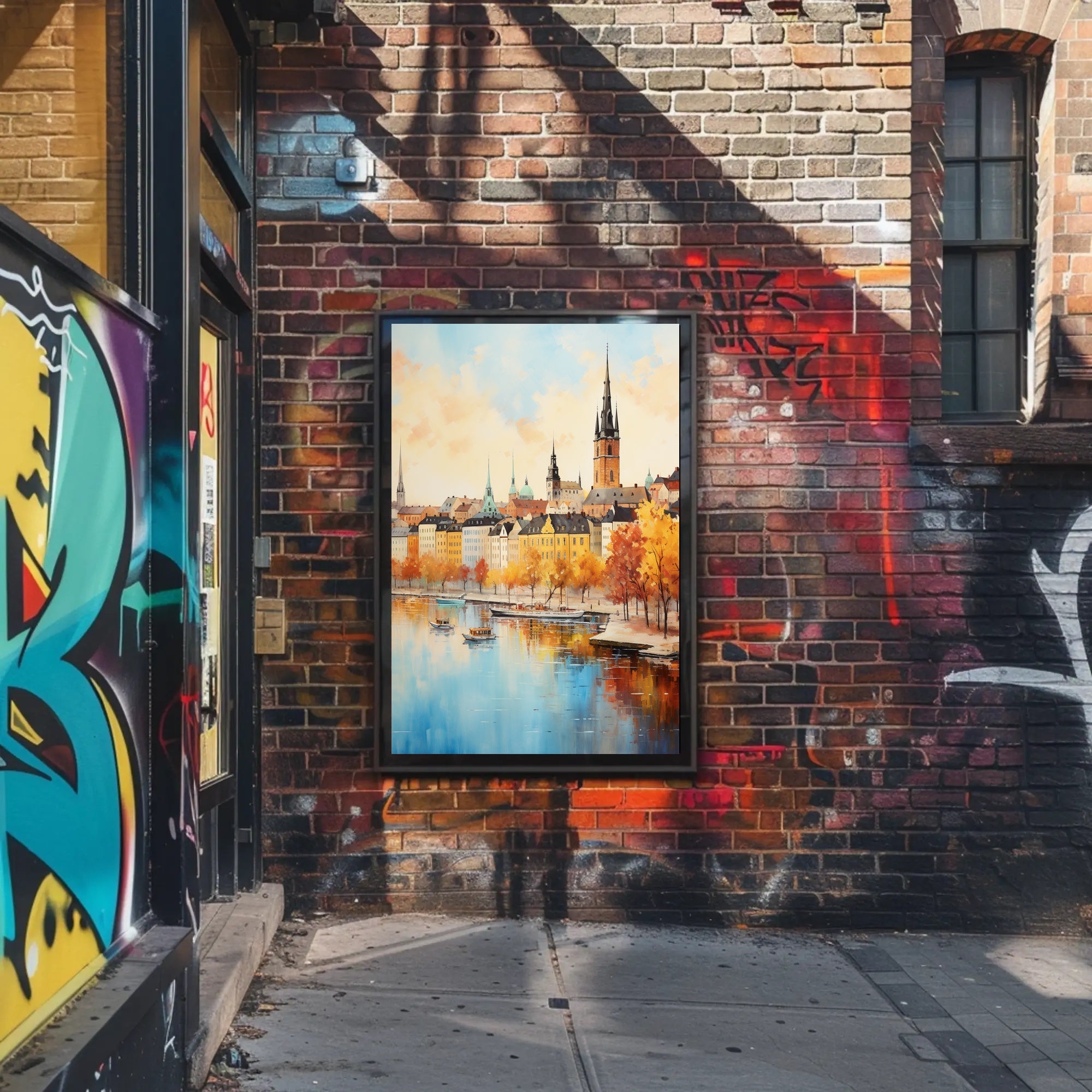 Autumn Reflections In A European Poster