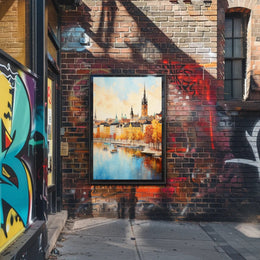 Autumn Reflections In A European Poster