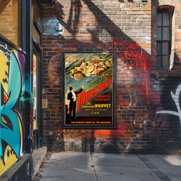 Magic Illusionist Vanishing Car Vintage Show Poster