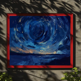 Starry Night Impressionist Art Poster for Home Decor