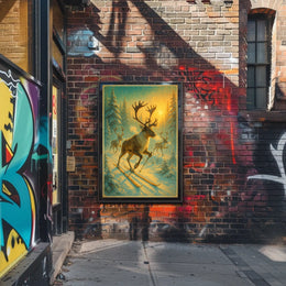 Reindeer Ski Adventure Poster