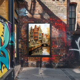 Charming Canal Houses Poster