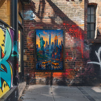 New York Cityscape Landmark Skyline Poster Modern Wall Art