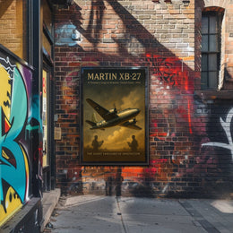 Martin XB 27 Aviation Poster Vintage Aircraft Print