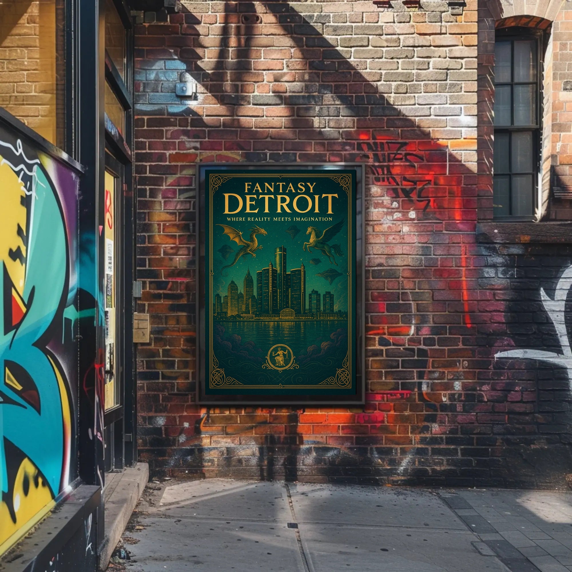 Fantasy Detroit Poster PosterGoat